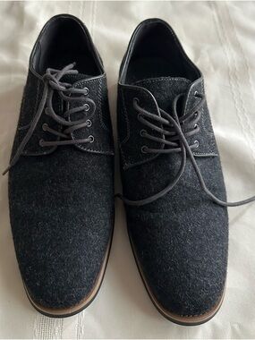 Giorgio Brutini Oxford Shoes Size 8.5 US Black/Gray Melange Fabric Men’s